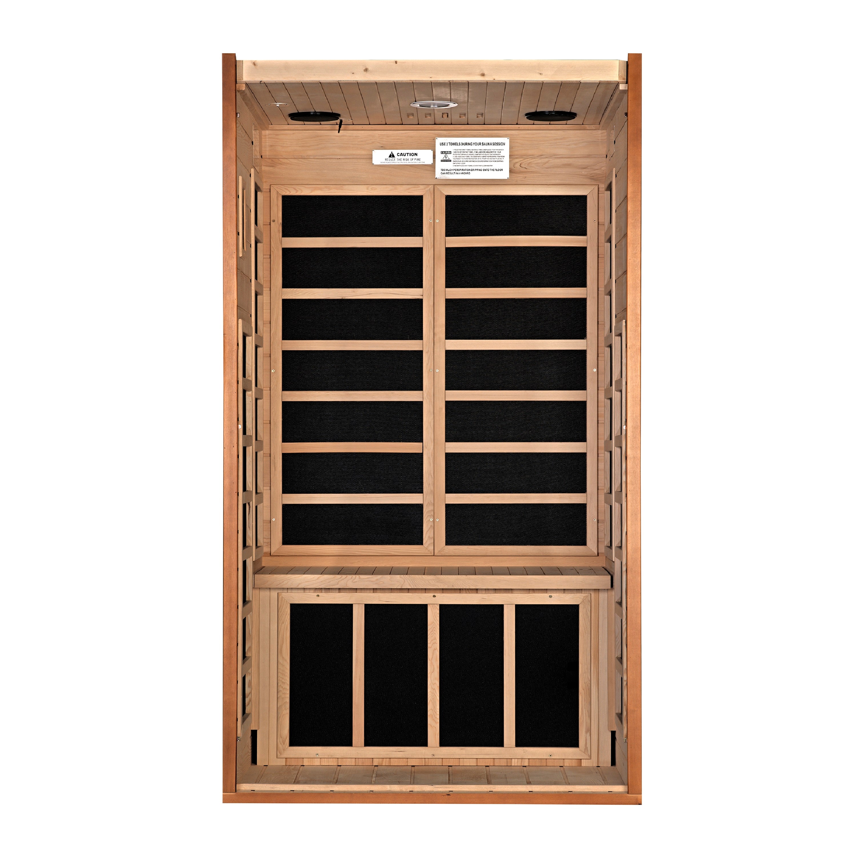 Dynamic Avila 1–2 Person Low EMF FAR Infrared Indoor Home Sauna – Canadian Hemlock Wood