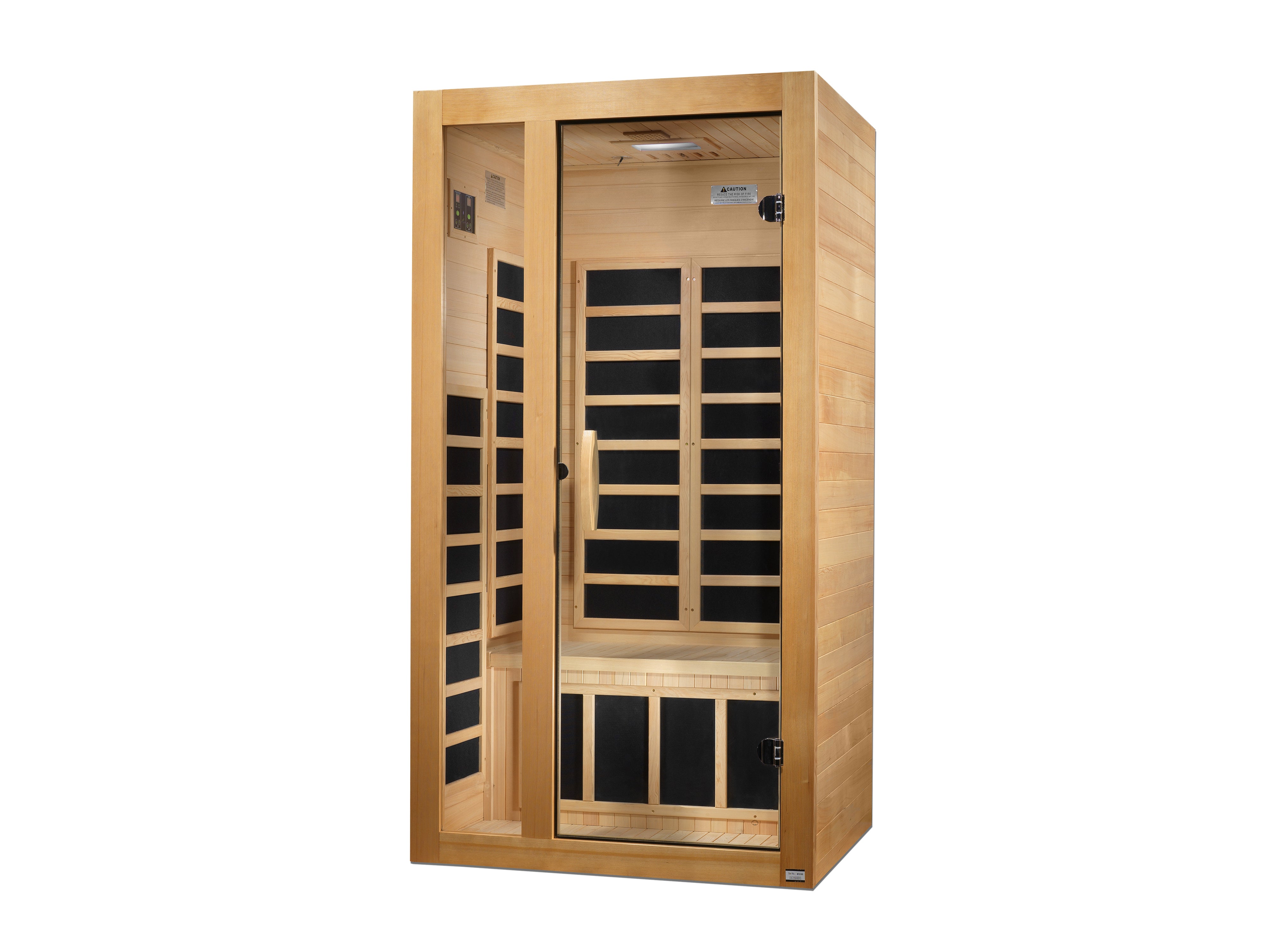 Dynamic Gracia 1–2 Person Low EMF FAR Infrared Sauna in Canadian Hemlock (DYN-6119-01)