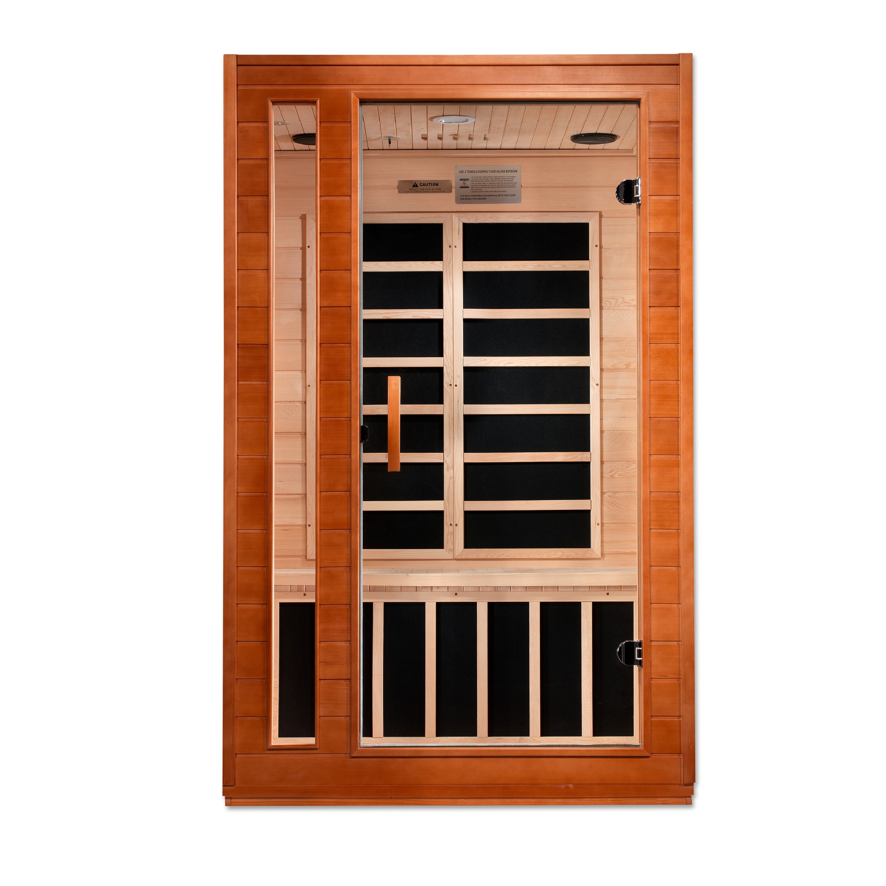 Dynamic Cordoba 2-Person FAR Infrared Sauna with Low EMF Carbon Heating – Canadian Hemlock
