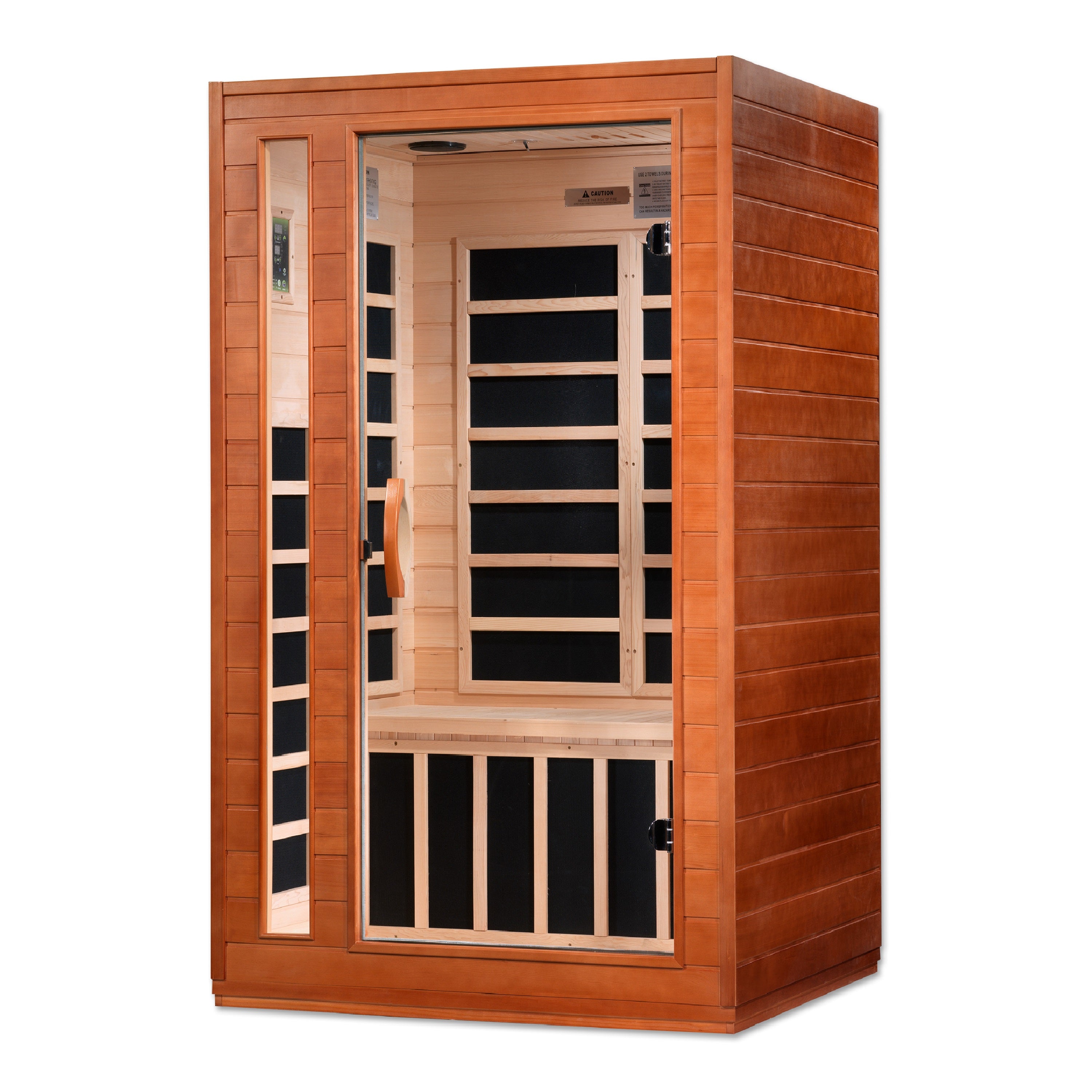 Dynamic Cordoba 2-Person FAR Infrared Sauna with Low EMF Carbon Heating – Canadian Hemlock