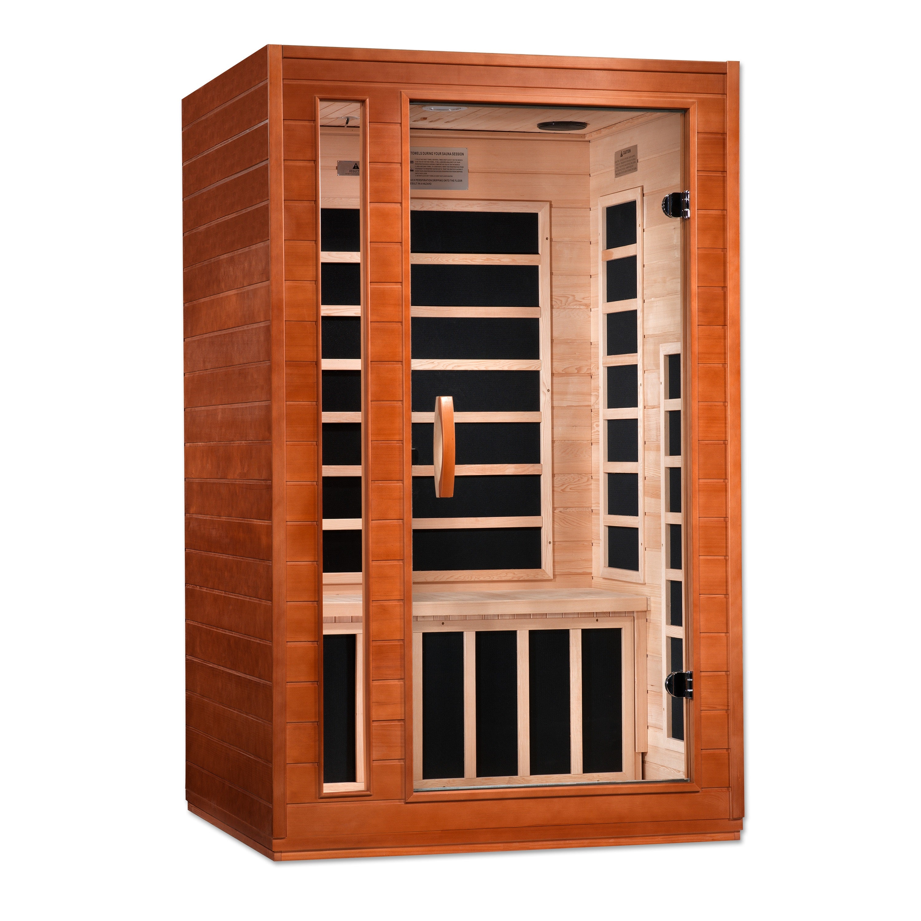 Dynamic Cordoba 2-Person FAR Infrared Sauna with Low EMF Carbon Heating – Canadian Hemlock