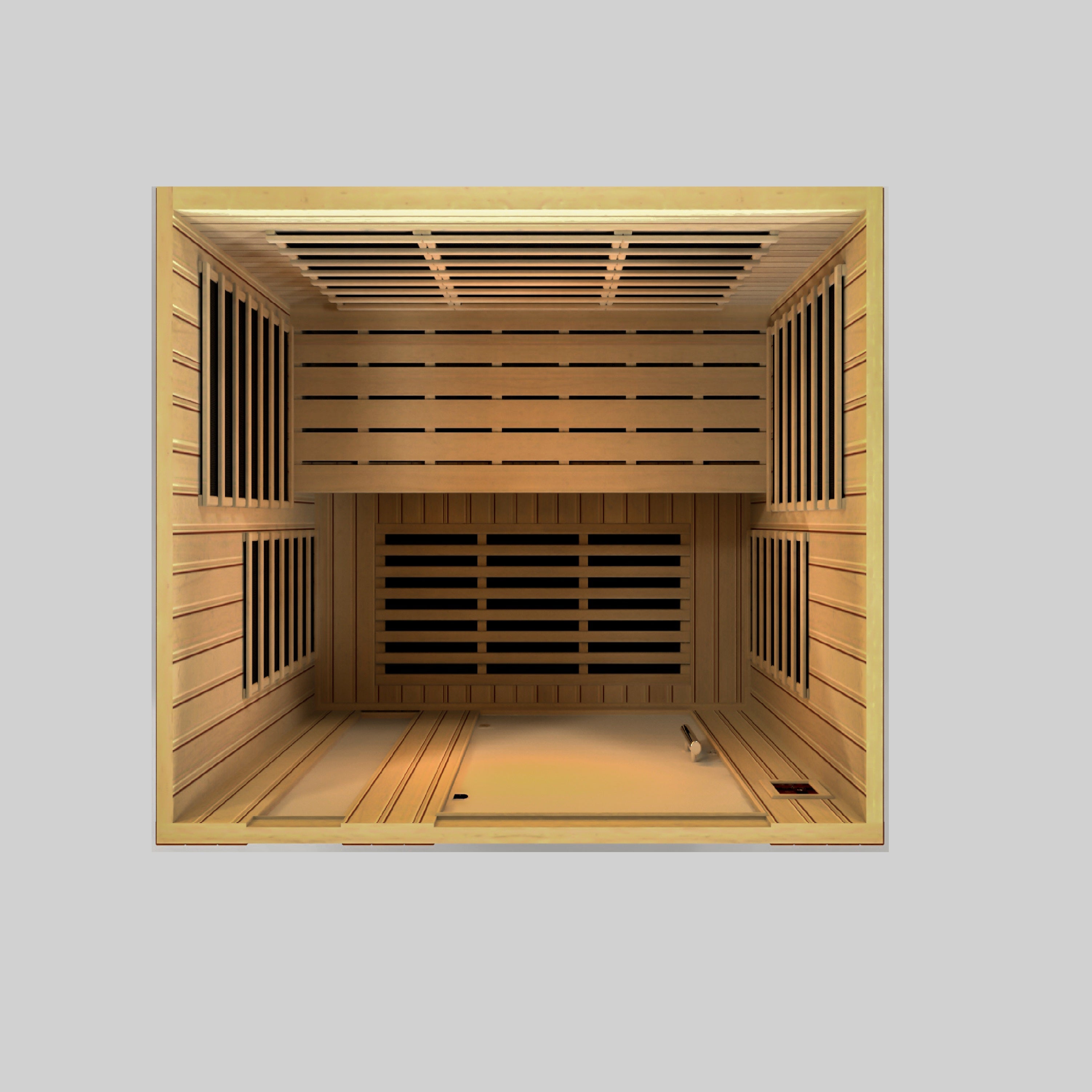 Dynamic Saunas Lugano 3-Person Low EMF FAR Infrared Sauna – Canadian Hemlock Indoor Home Sauna