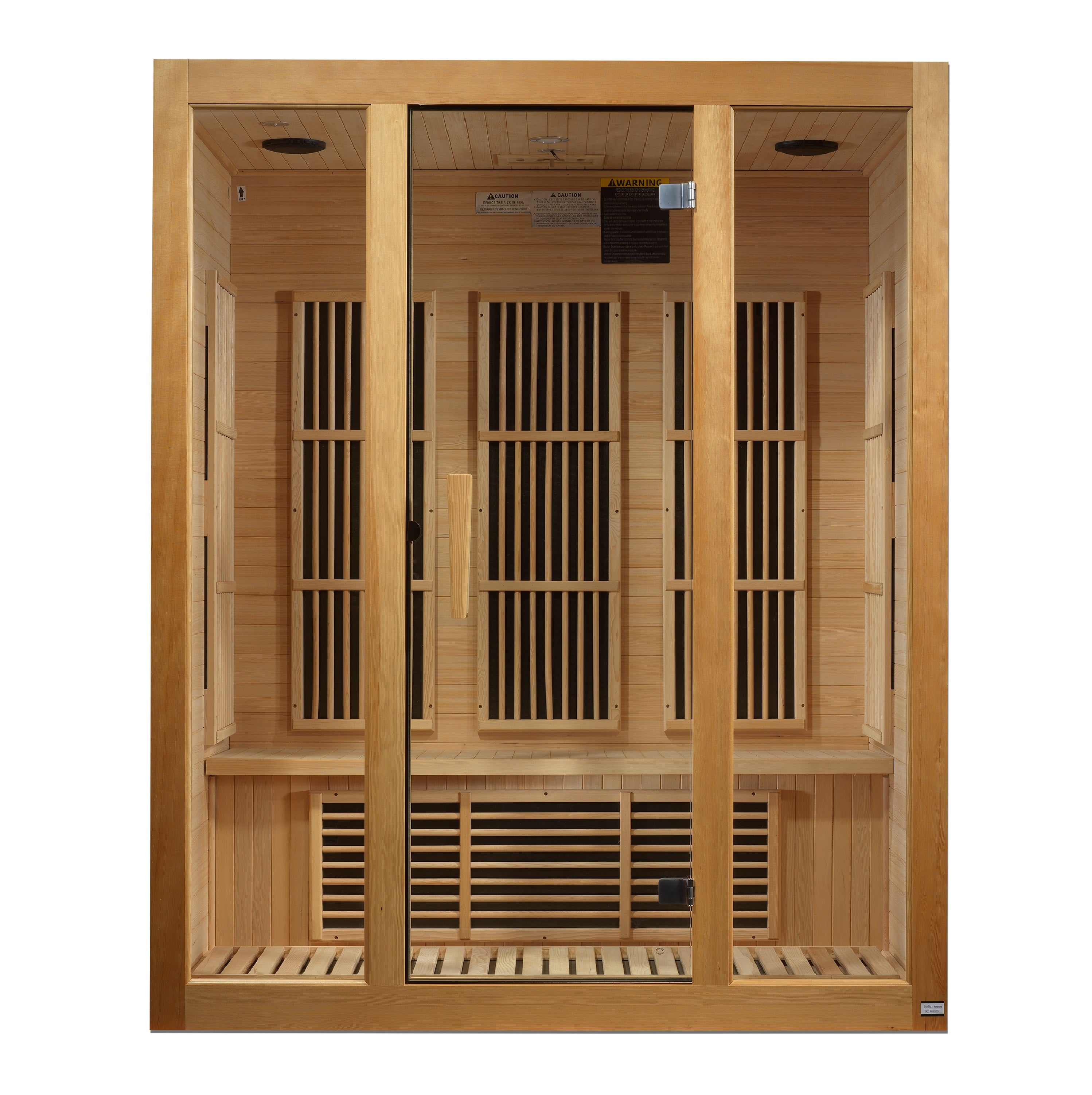 Maxxus Bellevue 3 Person Low EMF FAR Infrared Sauna – Canadian Hemlock Indoor Home Sauna (MX-J306-01)