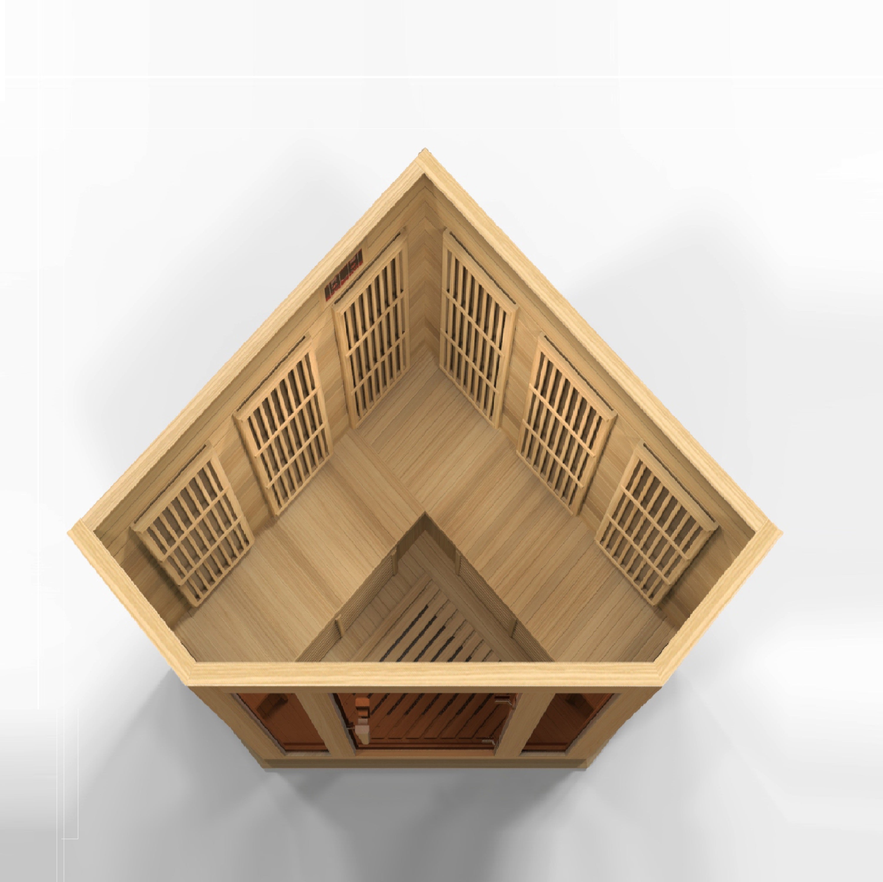Maxxus 3-Person Corner Infrared Sauna – Low EMF FAR Infrared, Canadian Red Cedar Indoor Home Sauna