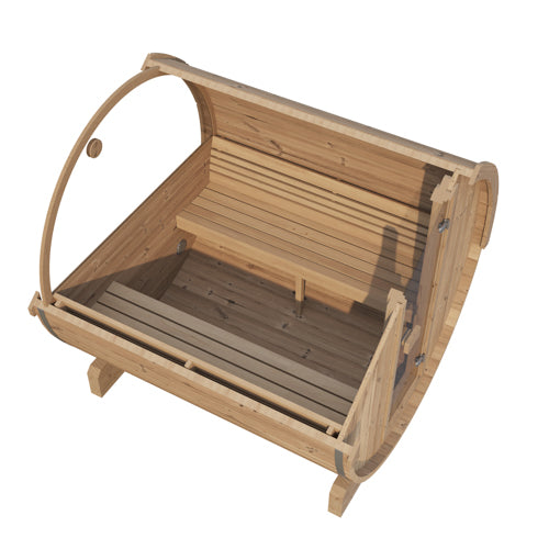 SaunaLife 2-4-Person E6W ERGO Series Barrel Sauna