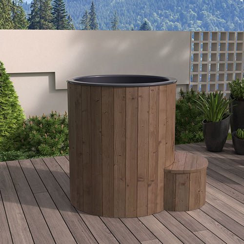SaunaLife Soak-Series Model S1N 1 Person Cold/Hot Immersion Tub, Natural