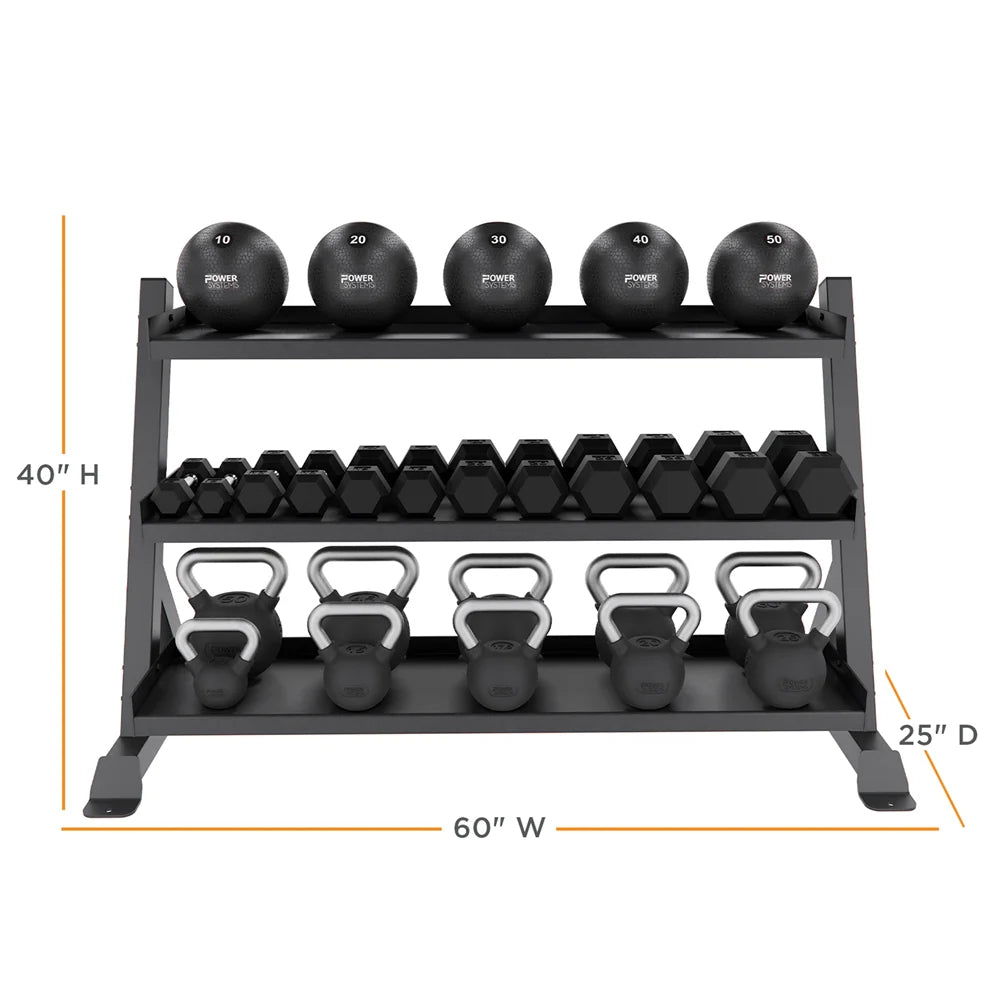Power Systems Granite Series Multipurpose Rack - Three Tier