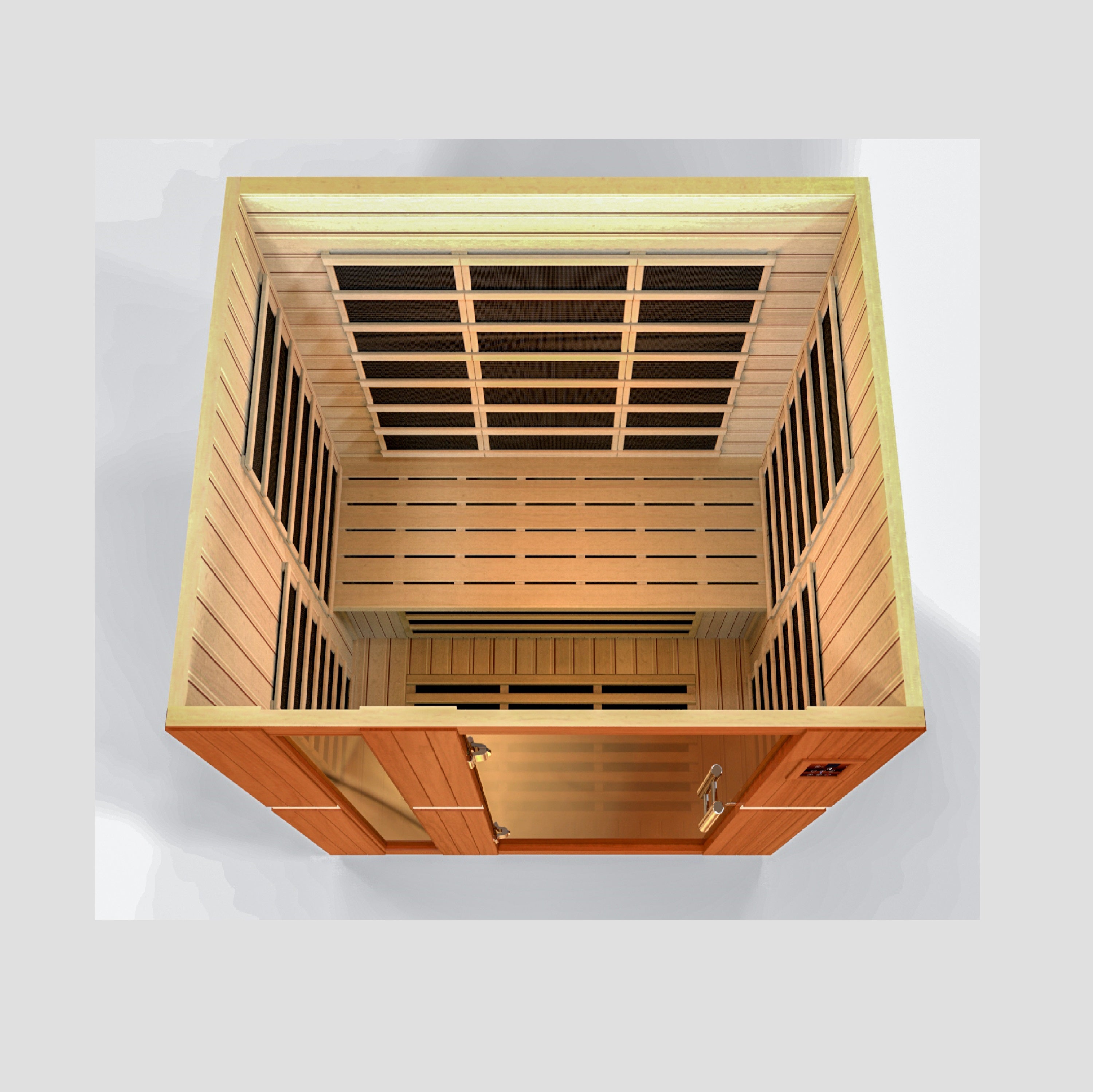 Dynamic Saunas Lugano 3-Person Low EMF FAR Infrared Sauna – Canadian Hemlock Indoor Home Sauna