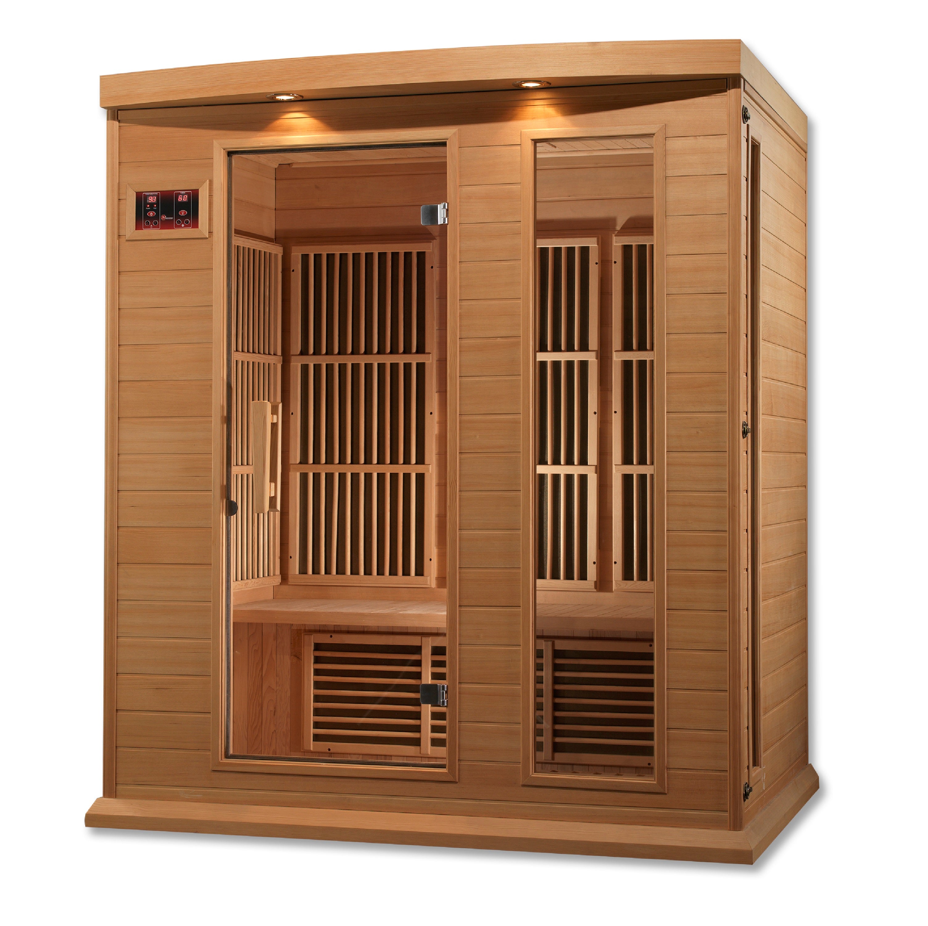Maxxus 3 Person Low EMF FAR Infrared Sauna – Canadian Hemlock (MX-K306-01)  (MX-K306-01)