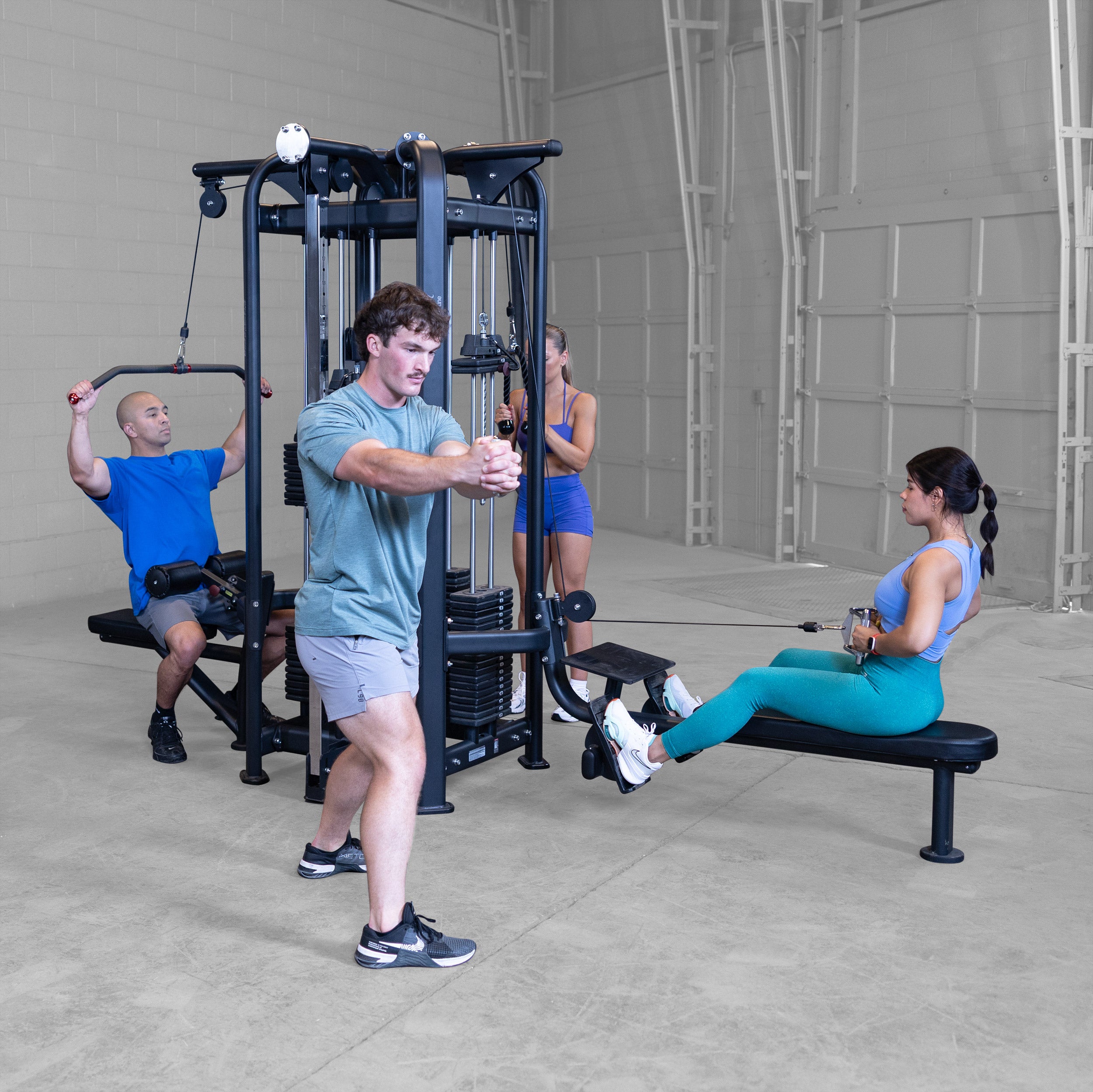 BodySolid Pro Clubline SJG100 Four-Stack Jungle Gym