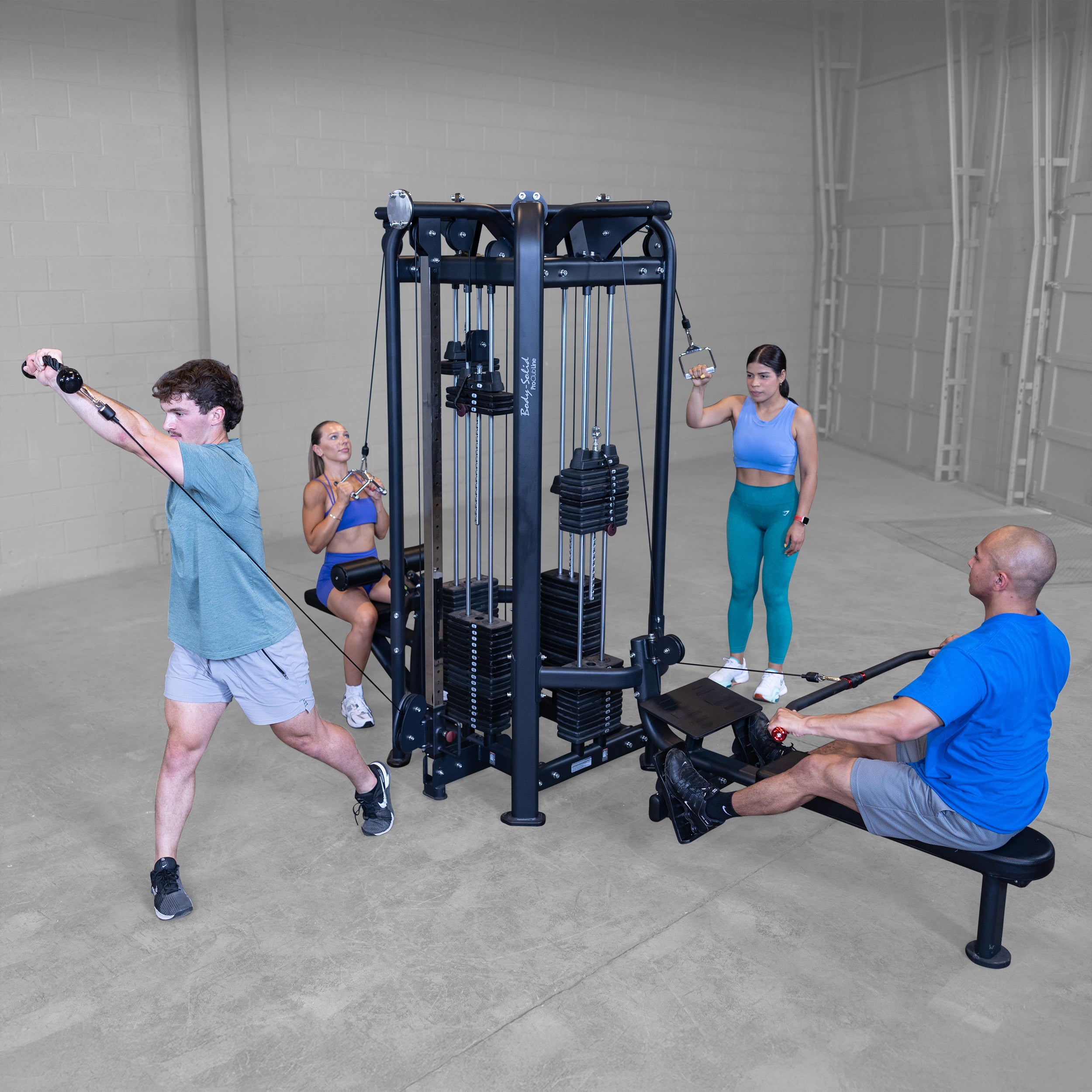 BodySolid Pro Clubline SJG100 Four-Stack Jungle Gym