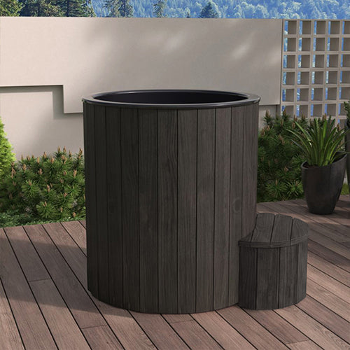 SaunaLife Soak-Series Model S1B 1 Person Cold/Hot Immersion Tub, Black