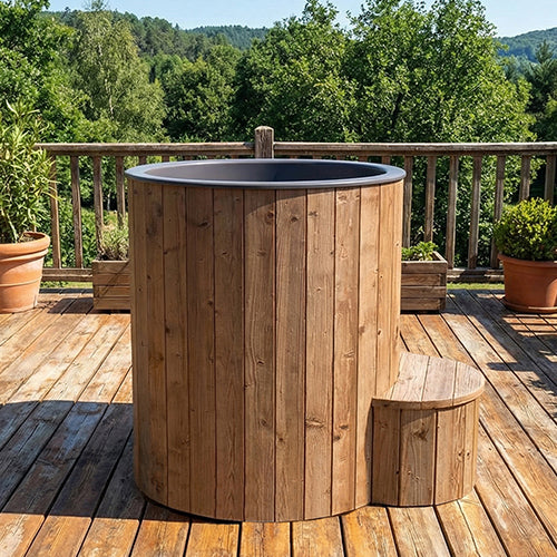 SaunaLife Soak-Series Model S1N 1 Person Cold/Hot Immersion Tub, Natural