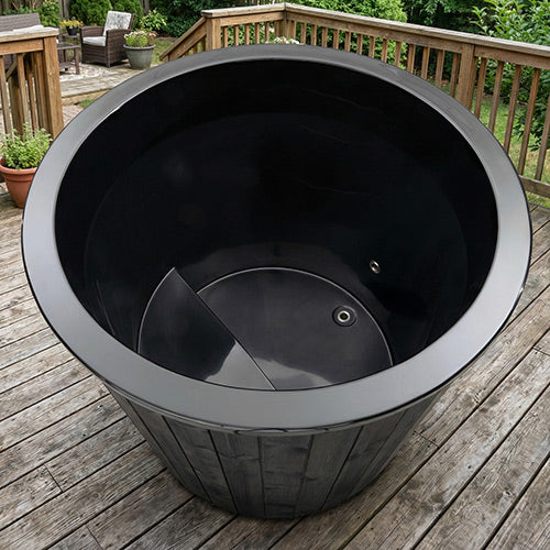 SaunaLife Soak-Series Model S1B 1 Person Cold/Hot Immersion Tub, Black